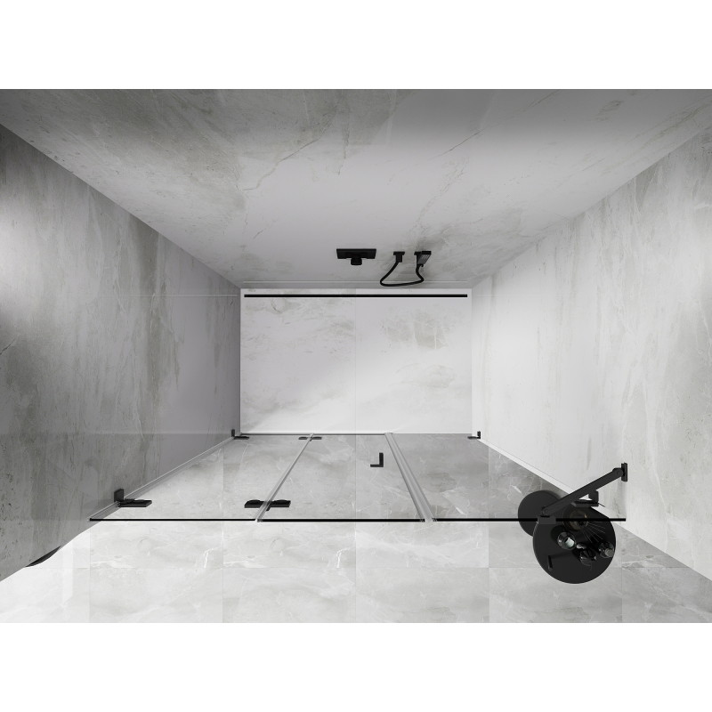 Mexen Lunar-F folding shower door left 120 cm, transparent, gun gray brushed - 836S-120-050-66-00-L