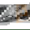 Mexen Rio douchecabine halfrond 80 x 80 cm, grafiet, zwart + Rio douchebak, wit - 863-080-080-70-40-4710