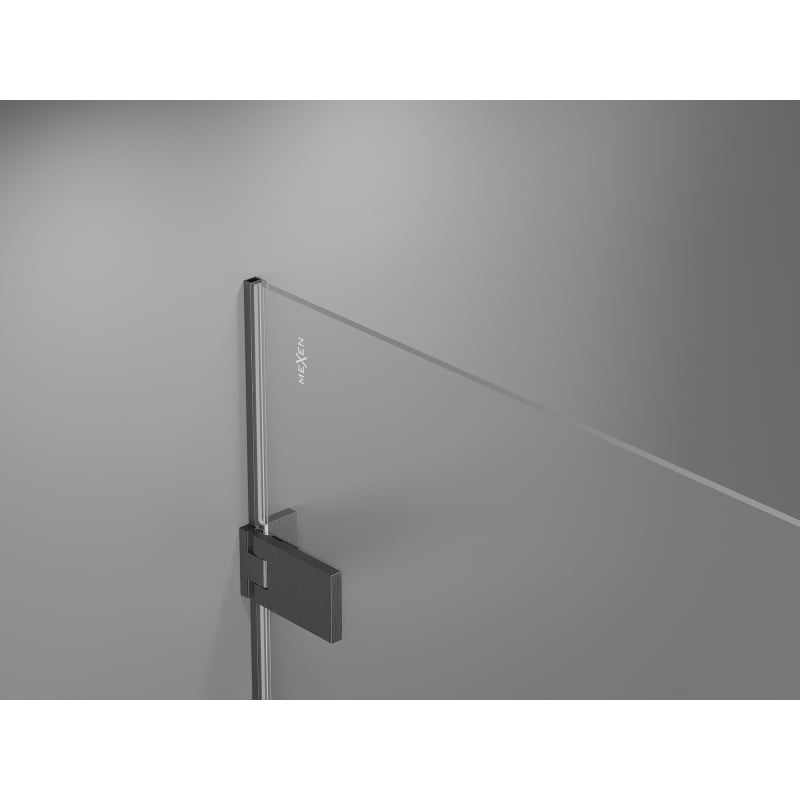 Mexen Lunar-F folding shower door left 120 cm, transparent, gun gray brushed - 836S-120-050-66-00-L