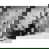 Mexen Lunar-F faltbare Duschabtrennung links 130 cm, transparent, gebürstet Gun Gray - 836S-130-050-66-00-L