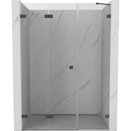 Mexen Lunar-F drzwi prysznicowe składane lewe 140 cm, transparent, gun gray szczotkowany - 836S-140-050-66-00-L