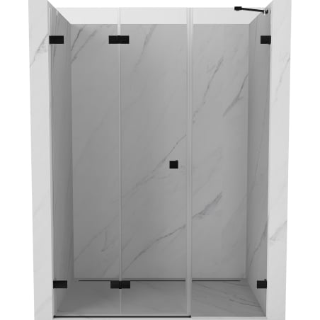 Mexen Lunar-F Shower Door Folding Left 145 cm, Transparent, Black - 836S-145-050-70-00-L