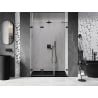 Mexen Lunar-F Shower Door Folding Left 145 cm, Transparent, Black - 836S-145-050-70-00-L