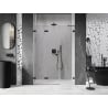 Mexen Lunar-F Shower Door Folding Left 145 cm, Transparent, Black - 836S-145-050-70-00-L