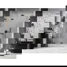 Mexen Lunar-F vouwdeuren voor douche links 145 cm, transparant, zwart - 836S-145-050-70-00-L