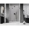 Mexen Lunar-F porte de douche repliable gauche 120 cm, transparent, métal gun - 836S-120-050-95-00-L