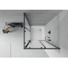 Mexen Rio vierkante douchecabine 80 x 80 cm, matglas, zwart + douchebak, wit - 860-080-080-70-30-4510