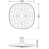 Mexen D-17 shower head 24x24 cm, black - 79717-70