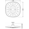 Mexen D-17 showerhead 24x24 cm, black - 79717-70