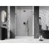 Mexen Lunar-B vasakpoolne avatav dušiuks 120 cm, läbipaistev, harjatud gun gray - 832S-120-050-66-00-L