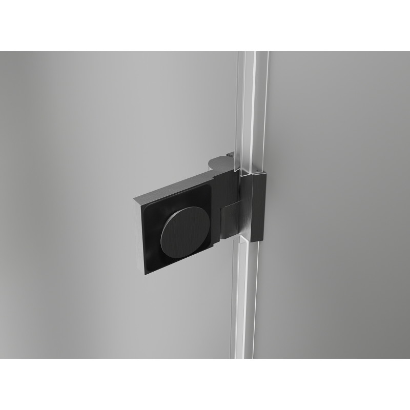 Mexen Lunar-B drzwi prysznicowe uchylne lewe 120 cm, transparent, gun gray szczotkowany - 832S-120-050-66-00-L