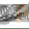 Mexen Rio cabine de douche carrée 90 x 90 cm, givrée, noire + receveur Rio, blanc - 860-090-090-70-30-4510