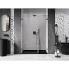 Mexen Lunar-B drzwi prysznicowe uchylne lewe 135 cm, transparent, gun gray szczotkowany - 832S-135-050-66-00-L