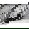 Mexen Lunar-B Duschüren, links öffnend 140 cm, transparent, gebürstet gun gray - 832S-140-050-66-00-L