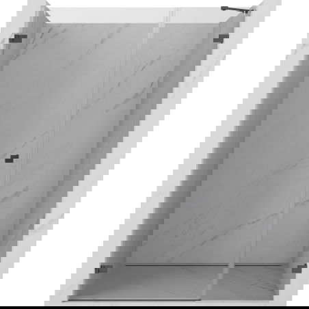 Mexen Lunar-B Duschabtrennung links 145 cm, transparent, gebürstetes Gun Gray - 832S-145-050-66-00-L