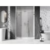 Mexen Lunar-F foldable shower door left 135 cm, transparent, brushed nickel - 836S-135-050-97-00-L
