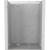Mexen Lunar-F Falttür für die Dusche links 140 cm, transparent, gebürsteter Nickel - 836S-140-050-97-00-L