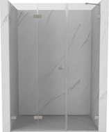 Mexen Lunar-F sklopiva lijeva tuš vrata 140 cm, prozirna, brušeni nikal - 836S-140-050-97-00-L
