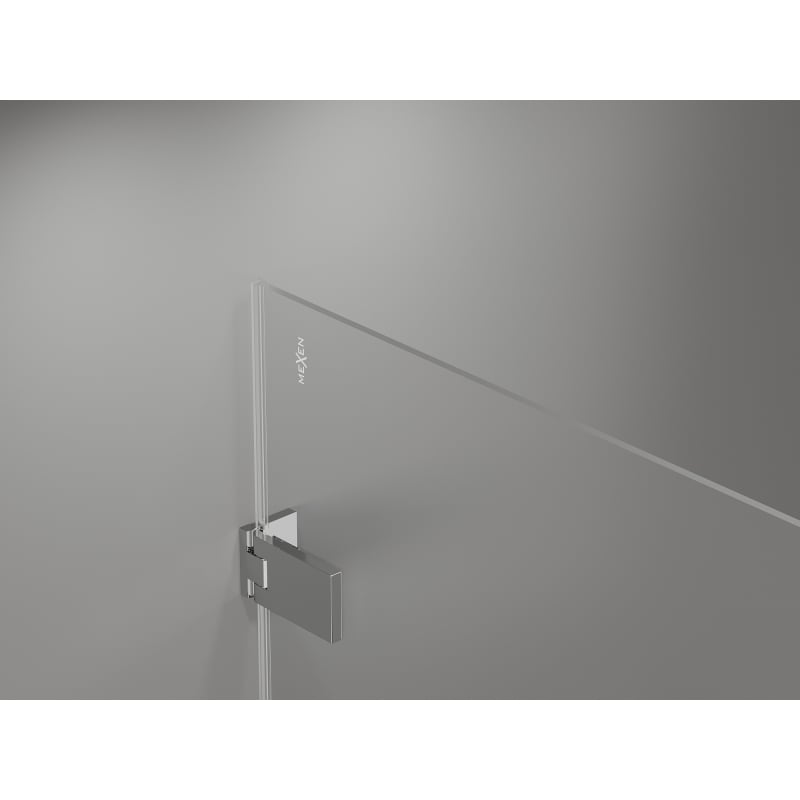 Mexen Lunar-F drzwi prysznicowe składane prawe 115 cm, transparent, chrom - 836S-115-050-01-00-P