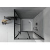 Mexen Rio vierkante douchecabine 90 x 90 cm, grafiet, zwart + douchebak, wit - 860-090-090-70-40-4510