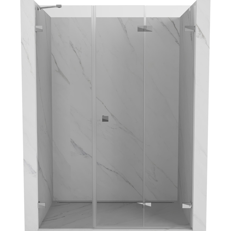 Mexen Lunar-F kokkupandavad dušiuksed parempoolne 115 cm, läbipaistev, kroom - 836S-115-050-01-00-P