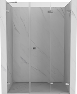 Mexen Lunar-F preklopna desna tuš vrata 120 cm, prozirna, krom - 836S-120-050-01-00-P