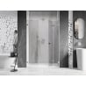 Mexen Lunar-F faltbare Duschkabinentür rechts 130 cm, transparent, Chrom - 836S-130-050-01-00-P
