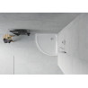 Mexen Flat semi-circular slim shower tray 100 x 100 cm, white, chrome siphon - 41101010