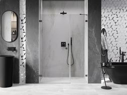 Mexen Lunar-B porte de douche pivotante gauche 150 cm, transparent, gris canon brossé - 832S-150-050-66-00-L