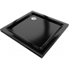 Mexen Flat brodzik kwadratowy slim 70 x 70 cm, czarny, syfon chrom - 40707070
