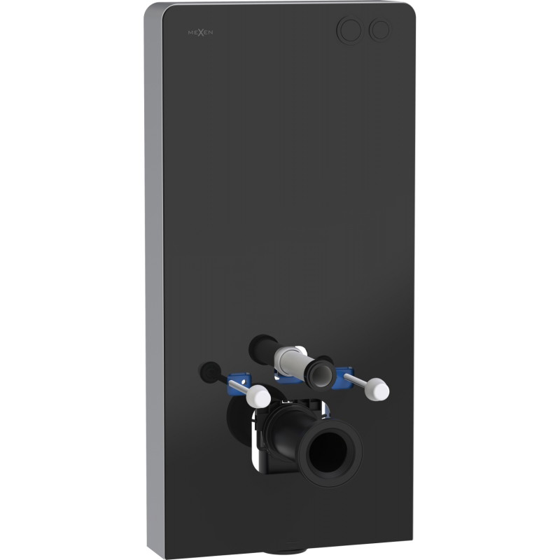 Mexen Tex Air G estructura de montaje sobresaliente neumática para WC, vidrio negro - 61150A-70