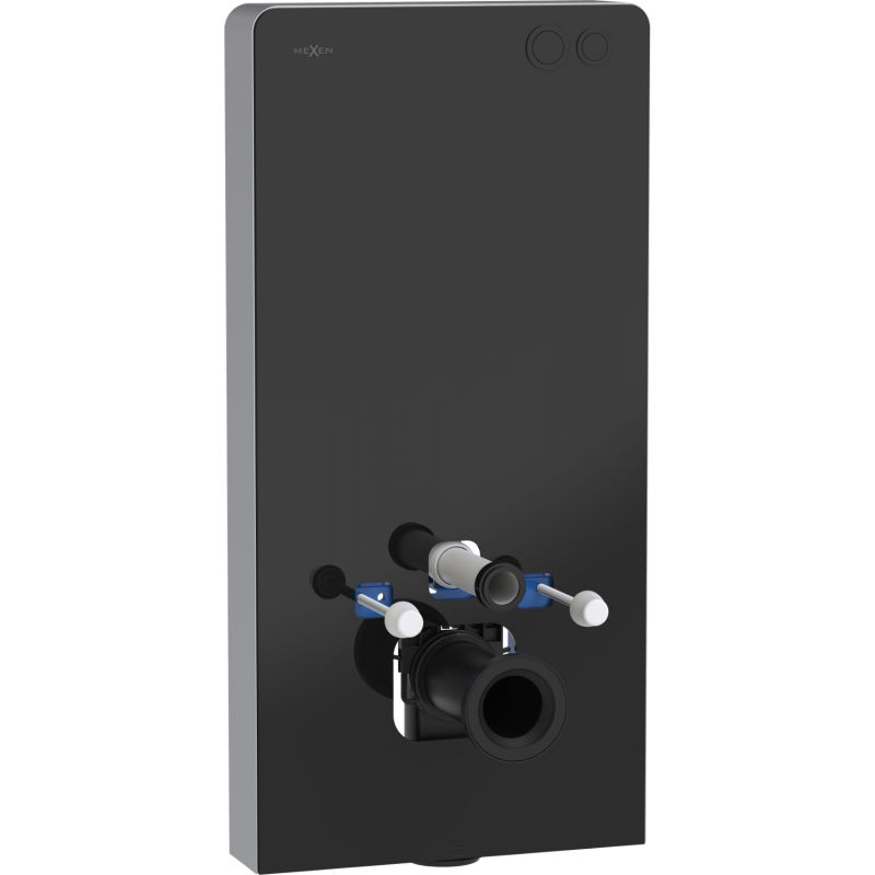 Mexen Tex Air G pneumatisches Unterputz-Gestell für WC, schwarzes Glas - 61150A-70