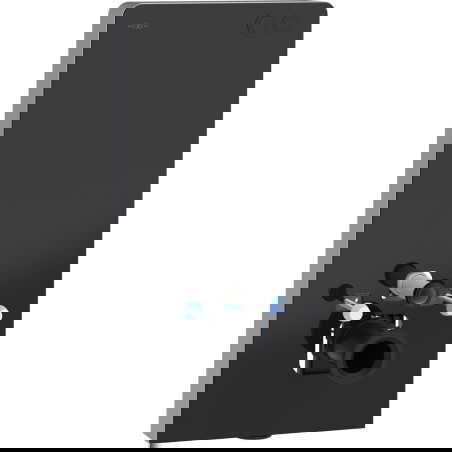 Mexen Tex Air G uttalad pneumatisk överbyggnadsställning för toalett, svart glas - 61150A-70