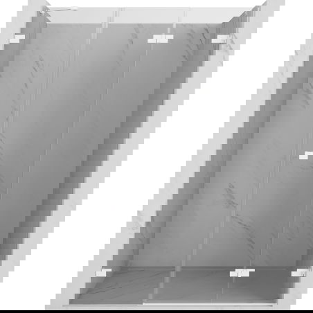 Mexen Lunar-F πτυσσόμενη δεξιά πόρτα ντους 140 cm, διάφανο, λευκό - 836S-140-050-20-00-P