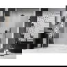 Mexen Lunar-B douchedeur scharnierend links 115 cm, transparant, zwart - 832S-115-050-70-00-L