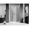 Mexen Lunar-F puerta de ducha plegable derecha 115 cm, transparente, dorado - 836S-115-050-50-00-P