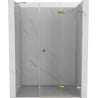 Mexen Lunar-F drzwi prysznicowe składane prawe 120 cm, transparent, złote - 836S-120-050-50-00-P