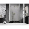 Mexen Lunar-F porte de douche pliante droite 145 cm, transparent, doré - 836S-145-050-50-00-P