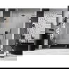 Mexen Lunar-B Pendeltür, links öffnend, 120 cm, transparent, schwarz - 832S-120-050-70-00-L
