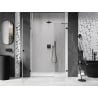Mexen Lunar-B drzwi prysznicowe uchylne lewe 120 cm, transparent, czarne - 832S-120-050-70-00-L