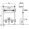 Mexen Tex U châssis encastré pour lavabo - 61997