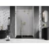 Mexen Lunar-F shower door folding right 120 cm, transparent, brushed gold - 836S-120-050-55-00-P