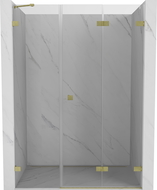Mexen Lunar-F vouwdeur douchedeur rechts 120 cm, transparant, goud geborsteld - 836S-120-050-55-00-P