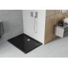 Mexen Flat rectangular shower tray slim 130 x 80 cm, black, chrome siphon - 40708013