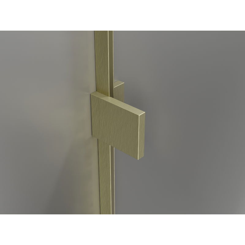 Mexen Lunar-F opvouwbare douchedeur rechts 150 cm, transparant, geborsteld goud - 836S-150-050-55-00-P