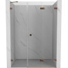 Mexen Lunar-F kokkupandavad dušiuksed paremad 115 cm, läbipaistev, roosa kuld - 836S-115-050-60-00-P