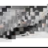 Mexen Lunar-F opklapbare douchedeur rechts 125 cm, transparant, roze goud - 836S-125-050-60-00-P