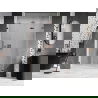 Mexen Lunar-F opklapbare douchedeur rechts 125 cm, transparant, roze goud - 836S-125-050-60-00-P