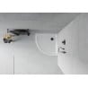 Mexen Flat receveur de douche semi-circulaire slim 100 x 100 cm, blanc, siphon noir - 41101010B