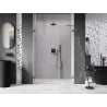 Mexen Lunar-B drzwi prysznicowe uchylne lewe 110 cm, transparent, gun metal - 832S-110-050-95-00-L